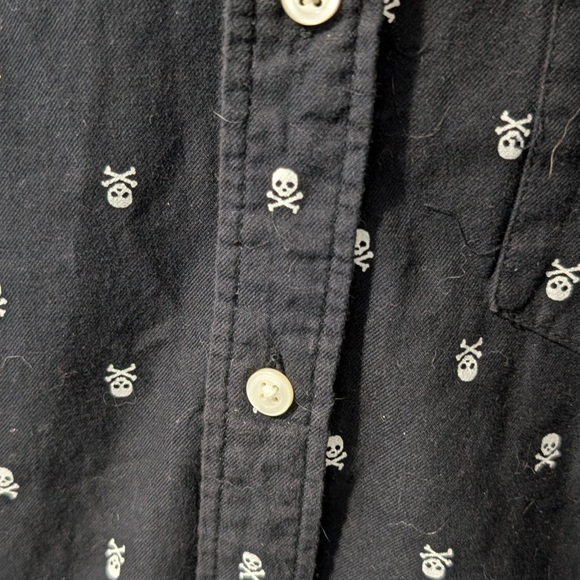 Joe Fresh Skull Print Dress Shirt - US M - Picture 8 of 14